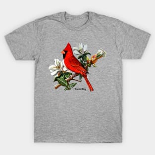 Cardinal Perch Red Bird T-Shirt